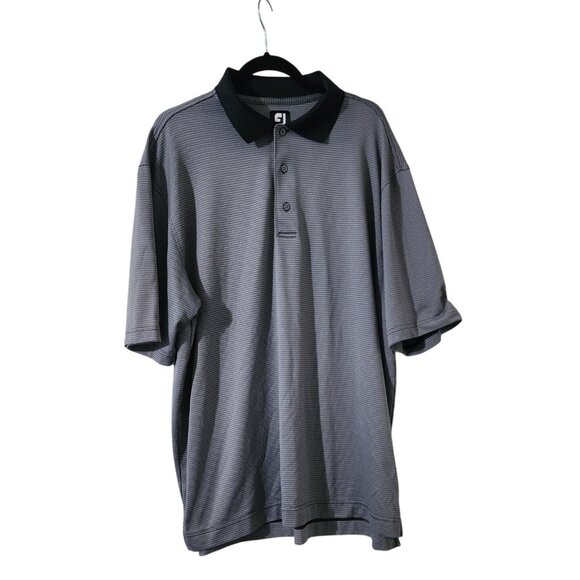 FootJoy Mens XXL Grey Short Sleeve Polo Shirt 100% Polyester Golf Apparel - Picture 1 of 6